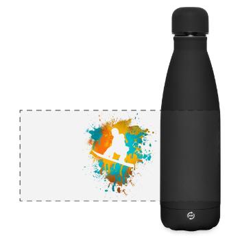 Snowboard - Matte Panorama Isolierflasche 500 ml - Schwarz - Vorne