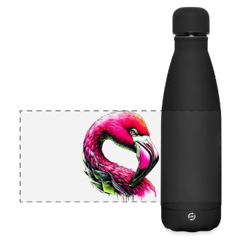 Flamant - Gourde isotherme panoramique mate 500 ml - noir - Devant