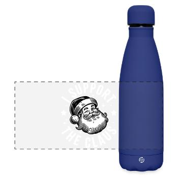 Ich unterstütze den Claus - Matte Panorama Isolierflasche 500 ml - Dunkelblau  - Vorne