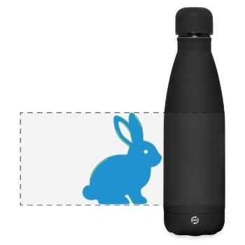 Neon Hase Y2K Cute Vektor - Matte Panorama Isolierflasche 500 ml - Schwarz - Vorne