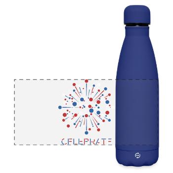 Celebrate 250 USA Feuerwerk - Matte Panorama Isolierflasche 500 ml - Dunkelblau  - Vorne