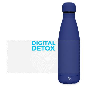 Digital Detox - Matte Panoramic Thermal Bottle 500 ml - dark blue  - Front