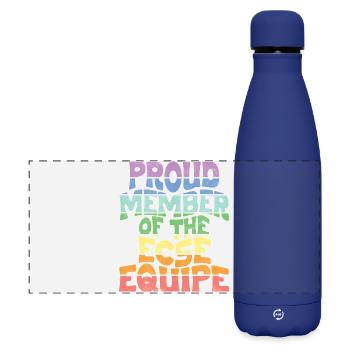 Membre fier de l’ECSE Equipe - Gourde isotherme panoramique mate 500 ml - bleu foncé  - Devant