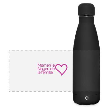 Mommy Heart Family - Matte Panoramic Thermal Bottle 500 ml - black - Front