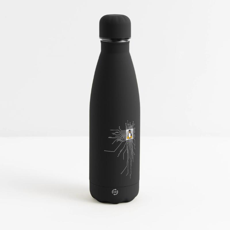 platine pingouin Core Coeur Ordinateur pc Nerd program Gourde isotherme panoramique mate 500 ml