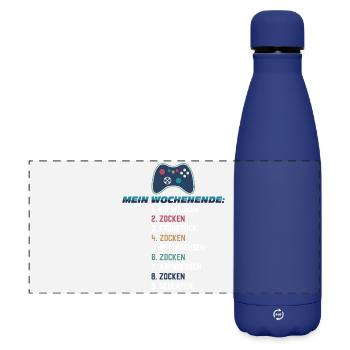 My Weekend Gaming Gaming List Controller - Matte Panoramic Thermal Bottle 500 ml - dark blue  - Front