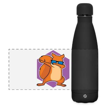 Tanzendes Eichhörnchen - Matte Panorama Isolierflasche 500 ml - Schwarz - Vorne