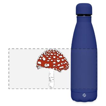 Champignon champignon amanite - Gourde isotherme panoramique mate 500 ml - bleu foncé  - Devant