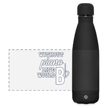 Klassische Musik - Matte Panorama Isolierflasche 500 ml - Schwarz - Vorne