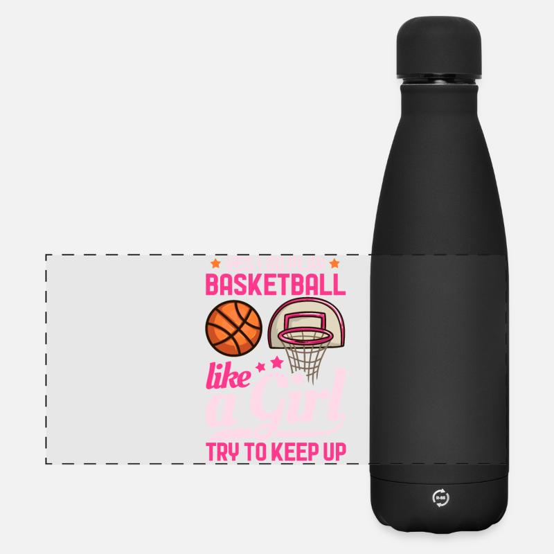 Basketball - Matte Panoramic Thermal Bottle 500 ml - black
