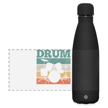 Drums Drums Drummers Drums - Matte Panoramic Thermal Bottle 500 ml - black - Front