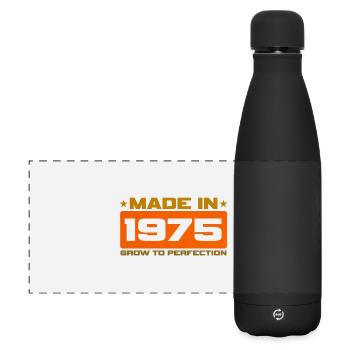 Made in 1975 - Matte Panorama Isolierflasche 500 ml - Schwarz - Vorne
