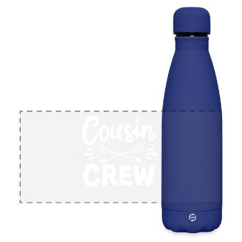 Cousin Crew - Matte Panorama Isolierflasche 500 ml - Dunkelblau  - Vorne