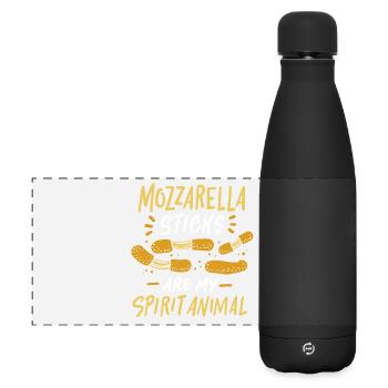 Bâton de mozzarella - Gourde isotherme panoramique mate 500 ml - noir - Devant