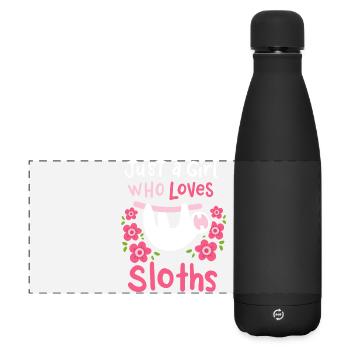 Sloth Sloth Lover - Matte Panoramic Thermal Bottle 500 ml - black - Front