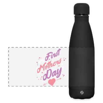 Maman de la fête des mères - Gourde isotherme panoramique mate 500 ml - noir - Devant