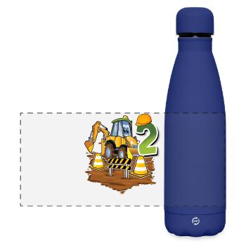 2 ans bagger anniversaire d’enfant - Gourde isotherme panoramique mate 500 ml - bleu foncé  - Devant