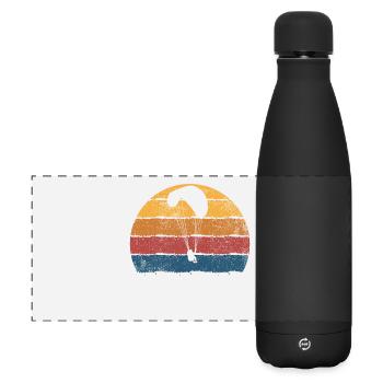 Gleitschirmfliegen Gleitschirmflieger - Matte Panorama Isolierflasche 500 ml - Schwarz - Vorne