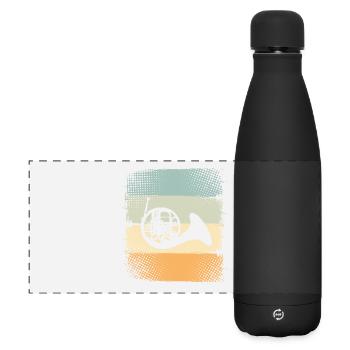 Waldhorn - Matte Panorama Isolierflasche 500 ml - Schwarz - Vorne