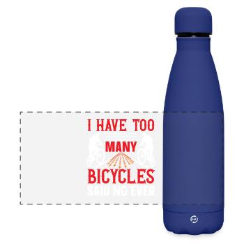 Radweg Rebell - Matte Panorama Isolierflasche 500 ml - Dunkelblau  - Vorne