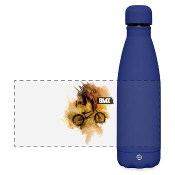 | BMX Bicyclette - Gourde isotherme panoramique mate 500 ml - bleu foncé  - Devant