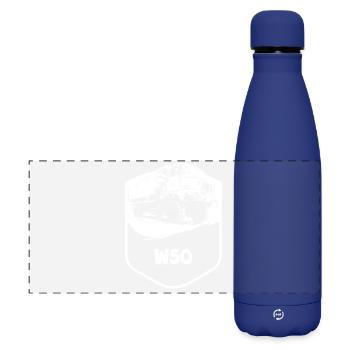 W50 | GDR | Trucks | IFA - Matte Panoramic Thermal Bottle 500 ml - dark blue  - Front