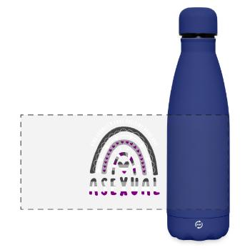 Asexueller Spruch Asexual Pride Ace Rainbow - Matte Panorama Isolierflasche 500 ml - Dunkelblau  - Vorne