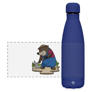 Ferme de pioches du Fermier de Taupes - Gourde isotherme panoramique mate 500 ml - bleu foncé  - Devant