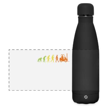 Évolution vers un cariste - Gourde isotherme panoramique mate 500 ml - noir - Devant
