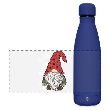 Gnome Elfes de Noël Flocons de neige - Gourde isotherme panoramique mate 500 ml - bleu foncé  - Devant