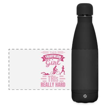 Triathlete Girls - Matte Panoramic Thermal Bottle 500 ml - black - Front