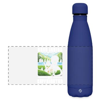 Dead inside but caffeinated - Matte Panorama Isolierflasche 500 ml - Dunkelblau  - Vorne