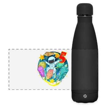 5 Years Birthday Boy Gift - Matte Panoramic Thermal Bottle 500 ml - black - Front