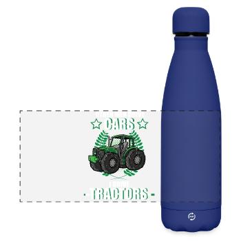 Tracteur, tracteur, agriculteur, agriculteur, agriculture. - Gourde isotherme panoramique mate 500 ml - bleu foncé  - Devant