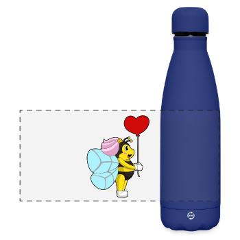 Bee Bride Balloon Wedding - Matte Panoramic Thermal Bottle 500 ml - dark blue  - Front