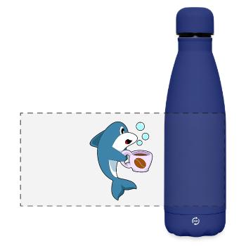 Tasse à café Delfin - Gourde isotherme panoramique mate 500 ml - bleu foncé  - Devant