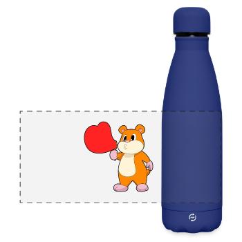 Bulles de savon pour hamster - Gourde isotherme panoramique mate 500 ml - bleu foncé  - Devant