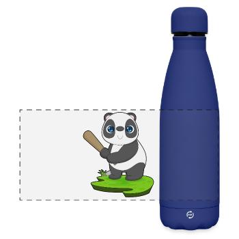 Panda Baseball Battes de baseball - Gourde isotherme panoramique mate 500 ml - bleu foncé  - Devant