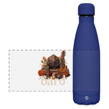 Barde mit W20 & Items – Fantasy RPG Design - Matte Panorama Isolierflasche 500 ml - Dunkelblau  - Vorne