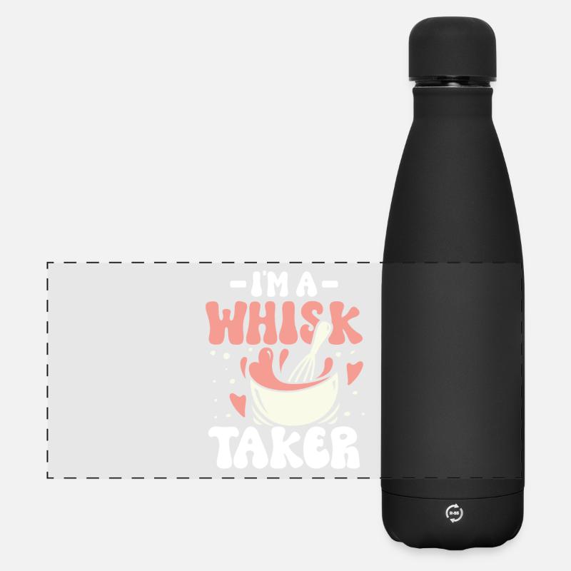 I m a whisk taker - Matte Panorama Isolierflasche 500 ml - Schwarz