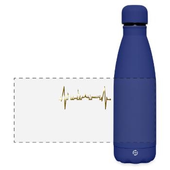 Hannover Skyline Herzschlag Fan Liebe Hannöversch - Gourde isotherme panoramique mate 500 ml - bleu foncé  - Devant