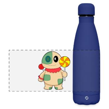 Voodoo Puppe Halloween Lutscher - Matte Panorama Isolierflasche 500 ml - Dunkelblau  - Vorne