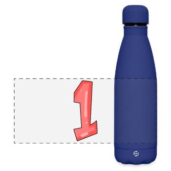 1 rot - Matte Panorama Isolierflasche 500 ml - Dunkelblau  - Vorne