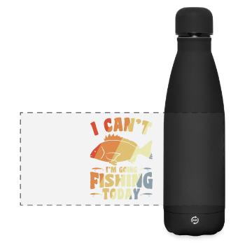 Blague de pêcheur - Gourde isotherme panoramique mate 500 ml - noir - Devant