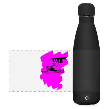 Pink Kite - Matte Panorama Isolierflasche 500 ml - Schwarz - Vorne