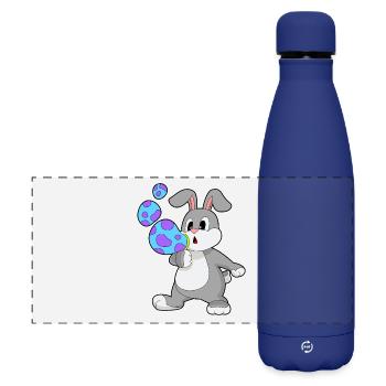 Bulles de savon lapin - Gourde isotherme panoramique mate 500 ml - bleu foncé  - Devant