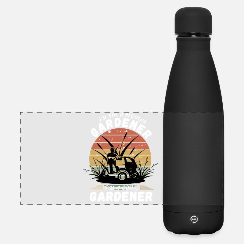 I'm Not A Regular Gardener - Gardener Gift Idea - Matte Panoramic Thermal Bottle 500 ml - black