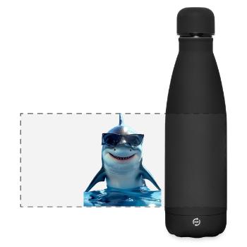 Shark Shark Tiger Shark Gray Shark Sharks Great White Shark - Matte Panoramic Thermal Bottle 500 ml - black - Front
