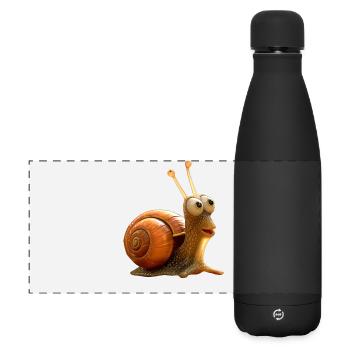 Snail Vineyard Snail Shell Snails - Matte Panoramic Thermal Bottle 500 ml - black - Front