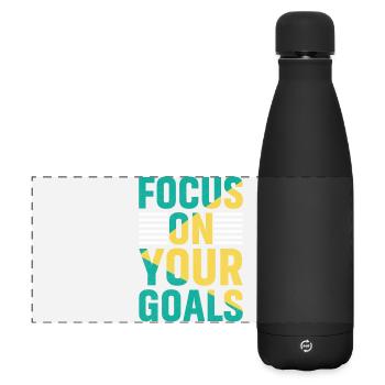 focus on your goals Shirt - Matte Panoramic Thermal Bottle 500 ml - black - Front